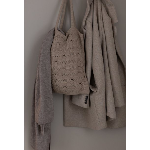 Strikket Shopping Bag - Khaki