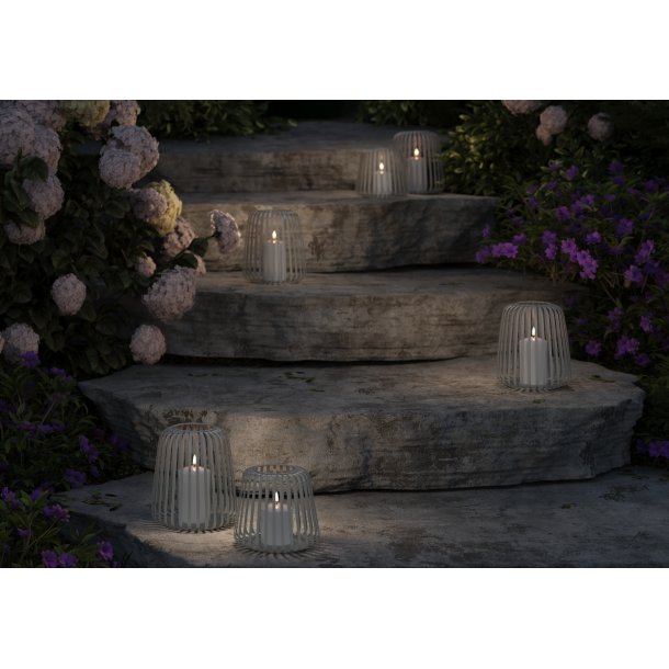 Udend�rs LED Lanterne Metal Gr� - stor