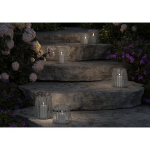Udend�rs LED Lanterne Metal Gr� - lille