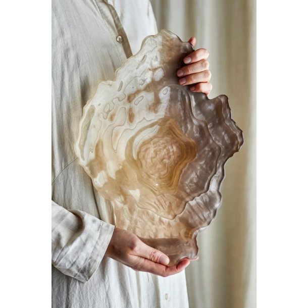 Aiku glasfad lys beige, �stersskal